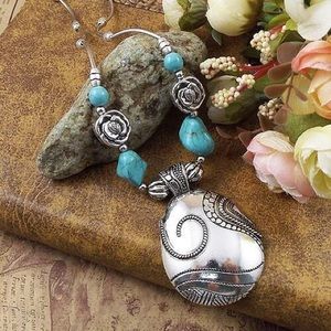 Mexican silver and turquoise necklace